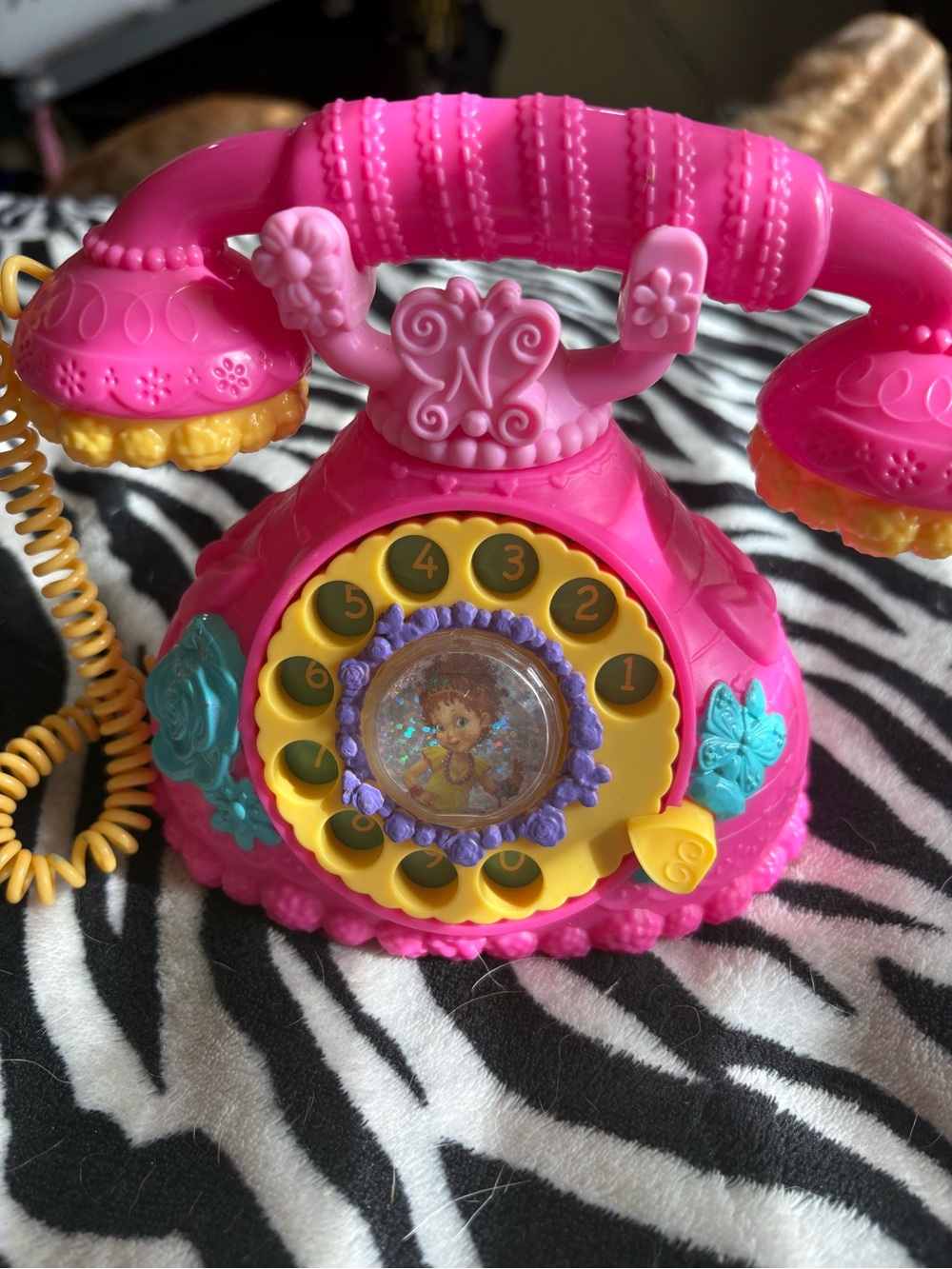 Disney Pink and Yellow Princess Play Phone fancy Nancy talking